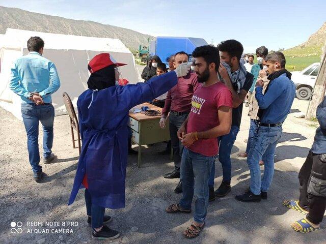راه اندازی پایگاه غربالگری تست کرونا در ورودی دهدشت تصاویر راه اندازی پایگاه غربالگری تست کرونا در ورودی دهدشت