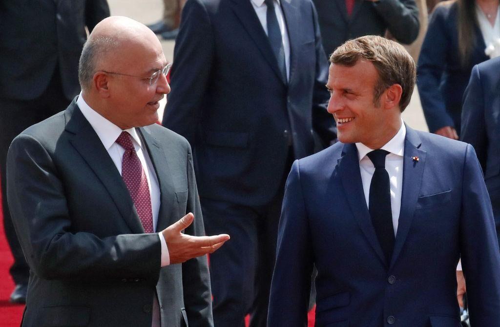 خبرنگاران مکرون خواهان همکاری عراق در طرح صلح پیشنهادی فرانسه برای سوریه شد