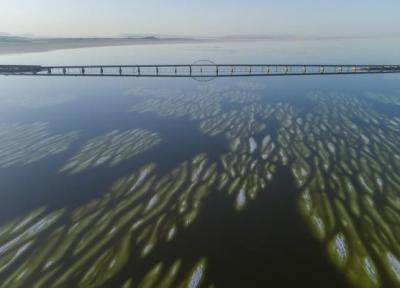 تصاویر ، مرگ دریاچه ارومیه را از آسمان ببینید ، دریاچه ارومیه سال آینده خشک می گردد